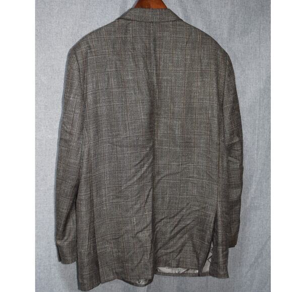 Nat Nast Luxury Originals XL Wool Bamboo Silk Blend Sport Coat Blazer Gray Plaid - Picture 4 of 4
